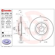 BREMBO brake disc 09. A728.10, set of 2 - Brake Disc