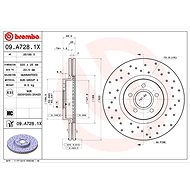 BREMBO brake disc 09. A728.1X, set of 2 - Brake Disc