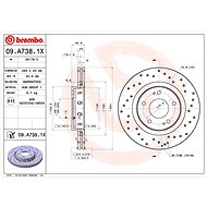 BREMBO brake disc 09. A738.1X, set of 2 - Brake Disc