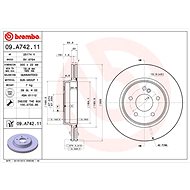 BREMBO brake disc 09. A742.11, set of 2 - Brake Disc