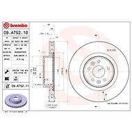 BREMBO brake disc 09. A752.11, set of 2 - Brake Disc
