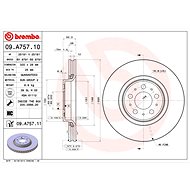 BREMBO brake disc 09. A757.10, set of 2 - Brake Disc