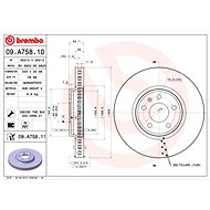 BREMBO brake disc 09. A758.10, set of 2 - Brake Disc