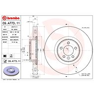 BREMBO brake disc 09. A773.11, set of 2 - Brake Disc