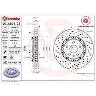 BREMBO brake disc 09. A804.33, set of 2 - Brake Disc