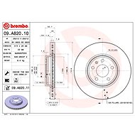 BREMBO brake disc 09. A820.11, set of 2 - Brake Disc