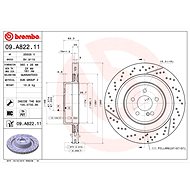 BREMBO brake disc 09. A822.11, set of 2 - Brake Disc