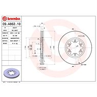 BREMBO brake disc 09. A862.10, set of 2 - Brake Disc