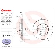 BREMBO brake disc 09. A865.14, set of 2 - Brake Disc