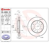BREMBO brake disc 09. A868.11, set of 2 - Brake Disc