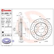 BREMBO brake disc 09. A868.1X, set of 2 - Brake Disc