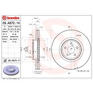 BREMBO brake disc 09. A870.14, set of 2 - Brake Disc