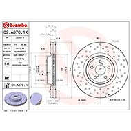 BREMBO brake disc 09. A870.1X, set of 2 - Brake Disc