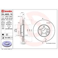 BREMBO brake disc 09. A905.10, set of 2 - Brake Disc