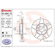 BREMBO brake disc 09. A905.75, set of 2 - Brake Disc