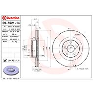 BREMBO brake disc 09. A921.11, set of 2 - Brake Disc