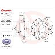 BREMBO brake disc 09. A966.1X, set of 2 - Brake Disc