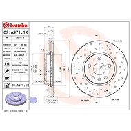 BREMBO brake disc 09. A971.1X, set of 2 - Brake Disc