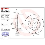 BREMBO brake disc 09. A972.10, set of 2 - Brake Disc