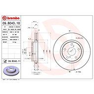 BREMBO brake disc 09. B043.11, set of 2 - Brake Disc