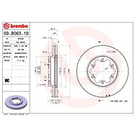 BREMBO brake disc 09. B063.10, set of 2 - Brake Disc