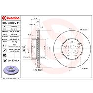 BREMBO brake disc 09. B280.41, set of 2 - Brake Disc