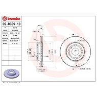 BREMBO brake disc 09. B309.10, set of 2 - Brake Disc
