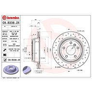 BREMBO brake disc 09. B338.2X, set of 2 - Brake Disc