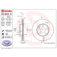 BREMBO brake disc 09. B343.41, set of 2 - Brake Disc