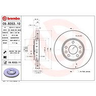 BREMBO brake disc 09. B353.10, set of 2 - Brake Disc