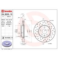 BREMBO brake disc 09. B355.1X, set of 2 - Brake Disc