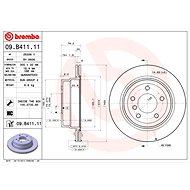 BREMBO brake disc 09. B411.11, set of 2 - Brake Disc