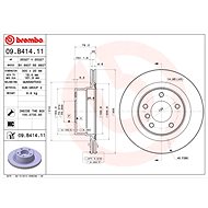 BREMBO brake disc 09. B414.11, set of 2 - Brake Disc