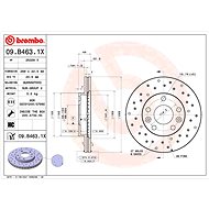 BREMBO brake disc 09. B463.1X, set of 2 - Brake Disc