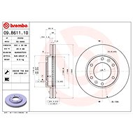 BREMBO brake disc 09. B611.10, set of 2 - Brake Disc