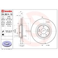 BREMBO brake disc 09. B614.10, set of 2 - Brake Disc
