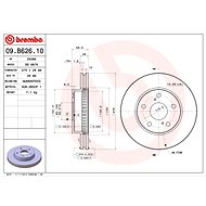 BREMBO brake disc 09. B626.10, set of 2 - Brake Disc