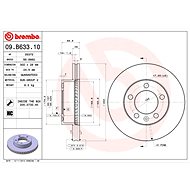 BREMBO brake disc 09. B633.10, set of 2 - Brake Disc