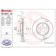 BREMBO brake disc 09. B647.10, set of 2 - Brake Disc