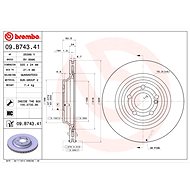 BREMBO brake disc 09. B743.41, set of 2 - Brake Disc