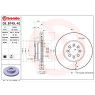 BREMBO brake disc 09. B749.40, set of 2 - Brake Disc