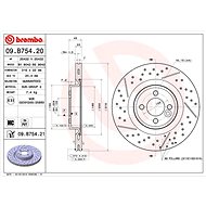 BREMBO brake disc 09. B754.21, set of 2 - Brake Disc