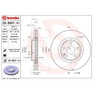 BREMBO brake disc 09. B807.41, set of 2 - Brake Disc