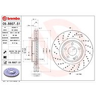 BREMBO brake disc 09. B807.51, set of 2 - Brake Disc