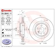 BREMBO brake disc 09. B842.11, set of 2 - Brake Disc