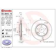 BREMBO brake disc 09. B843.11, set of 2 - Brake Disc