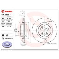 BREMBO brake disc 09. B858.11, set of 2 - Brake Disc