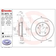 BREMBO brake disc 09. B973.10, set of 2 - Brake Disc