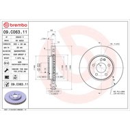 BREMBO brake disc 09. C063.11, set of 2 - Brake Disc
