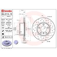 BREMBO brake disc 09. C114.1X, set of 2 - Brake Disc